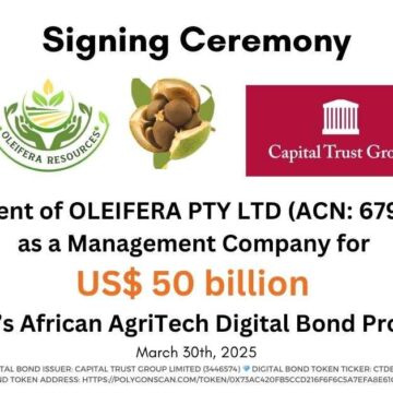 Capital Trust Group Launches World’s First AgriTech Digital Bond to Finance $50 Billion African Project